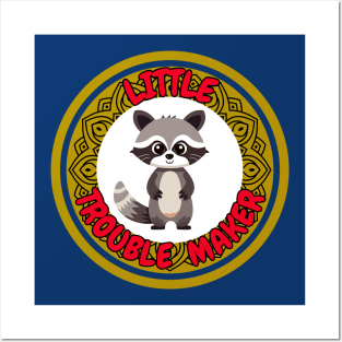 Cute Animal baby Raccoon little troubl maker Fritts Posters and Art